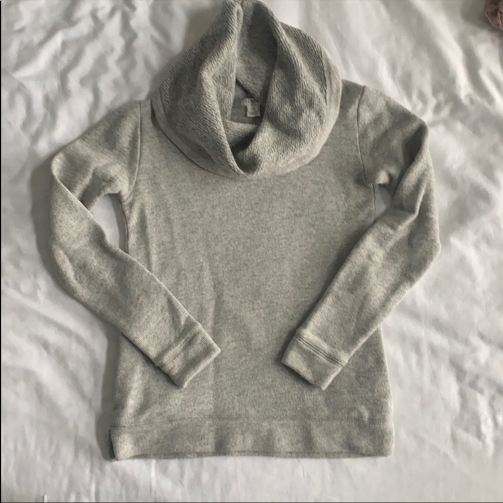JCrew cowl neck grey sweater